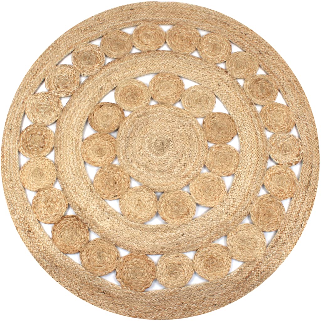 Braided Jute Rug 150 cm Round