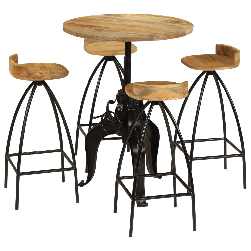 Bar-Set 5-tlg. Massivholz Mango