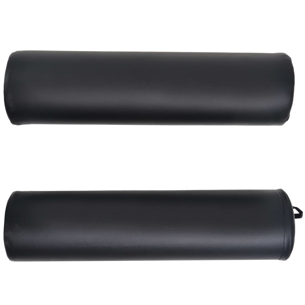 Massage table foldable 4 cm padding 2 neck rolls black
