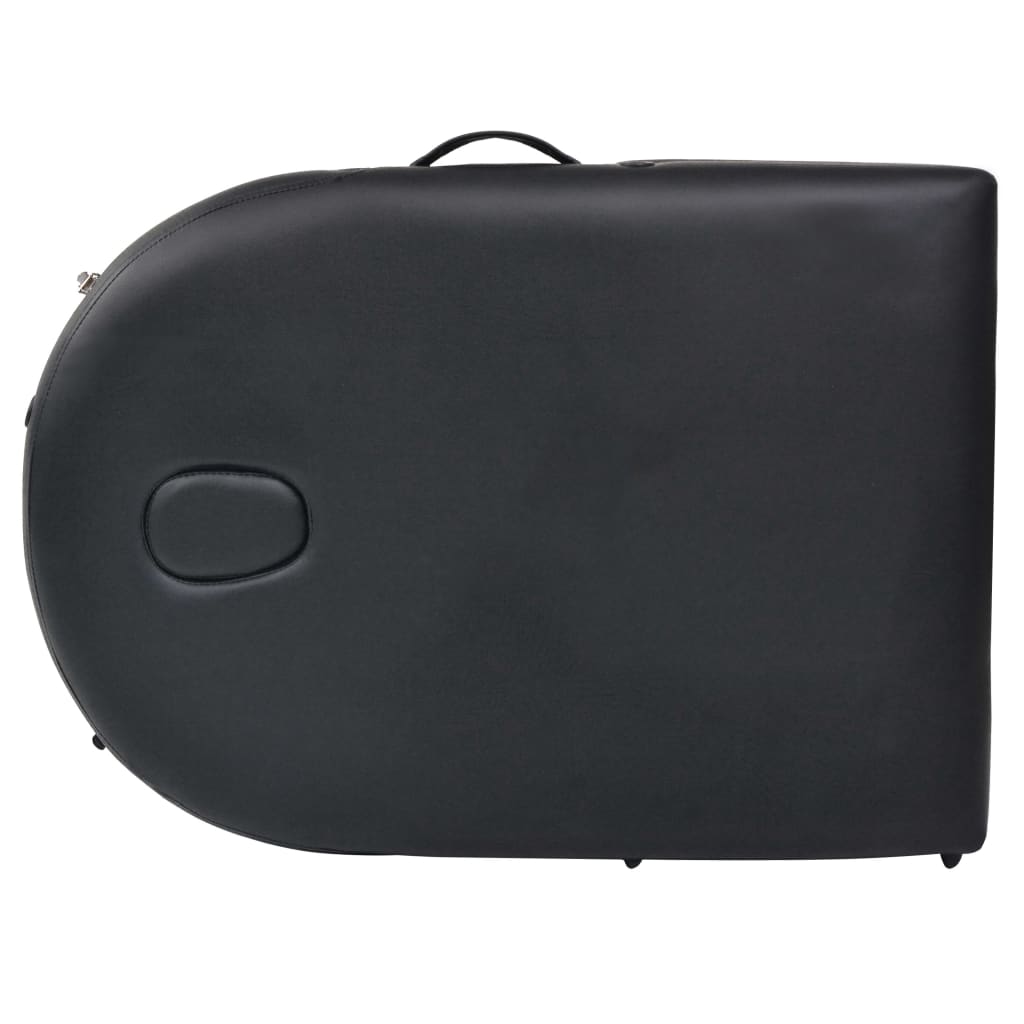 Massage table foldable 4 cm padding 2 neck rolls black