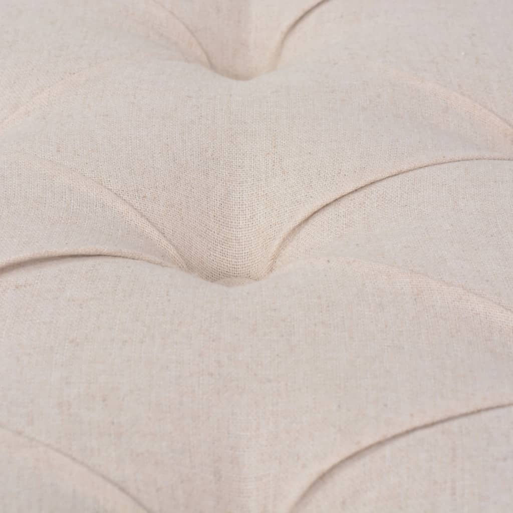 Bench linen solid wood 150 x 40 x 48 cm cream white
