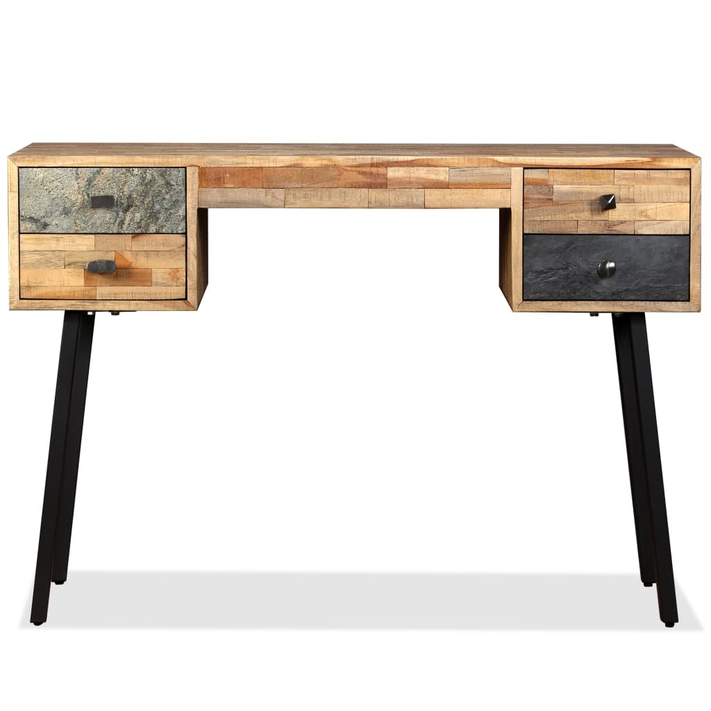 Desk Reclaimed Teak Solid Wood 110 × 50 × 76 cm