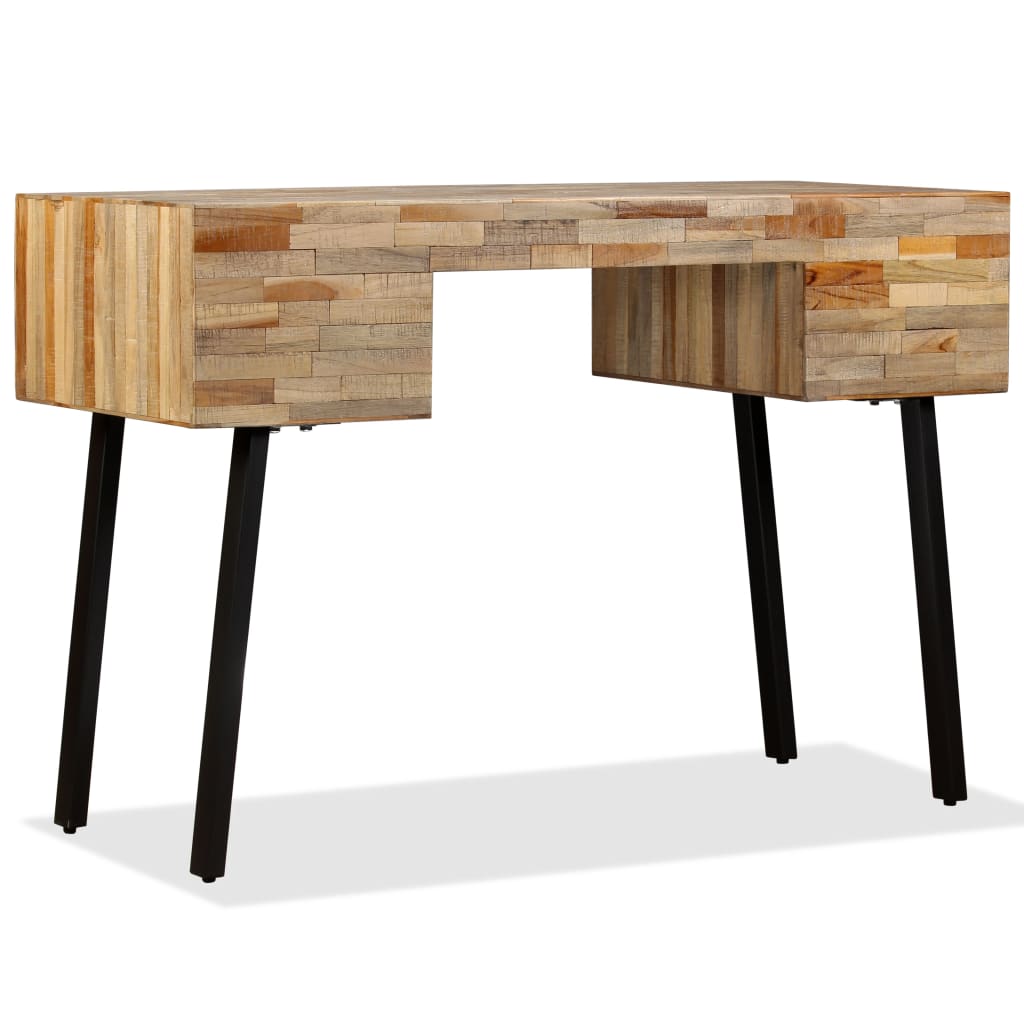 Desk Reclaimed Teak Solid Wood 110 × 50 × 76 cm