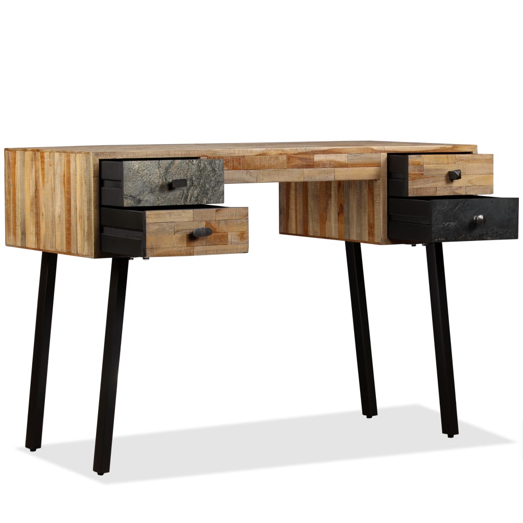 Desk Reclaimed Teak Solid Wood 110 × 50 × 76 cm