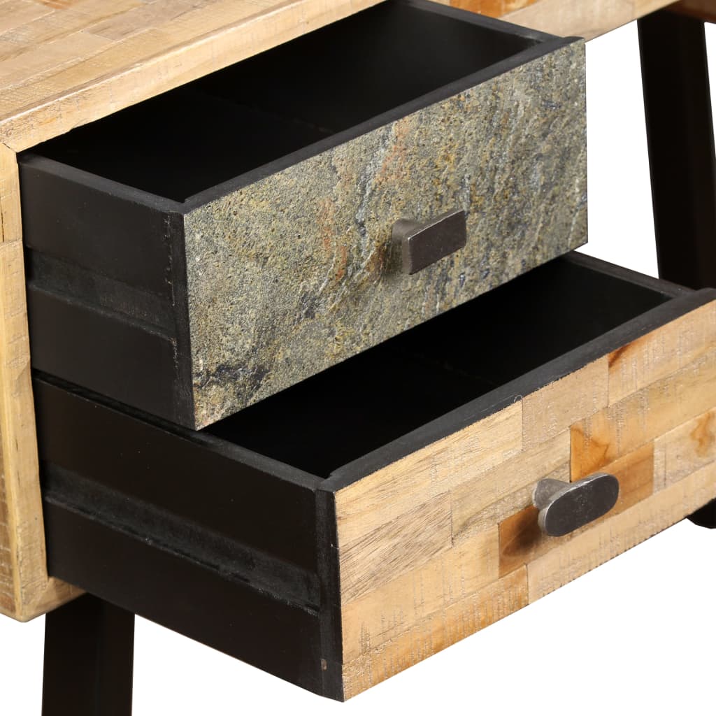 Desk Reclaimed Teak Solid Wood 110 × 50 × 76 cm