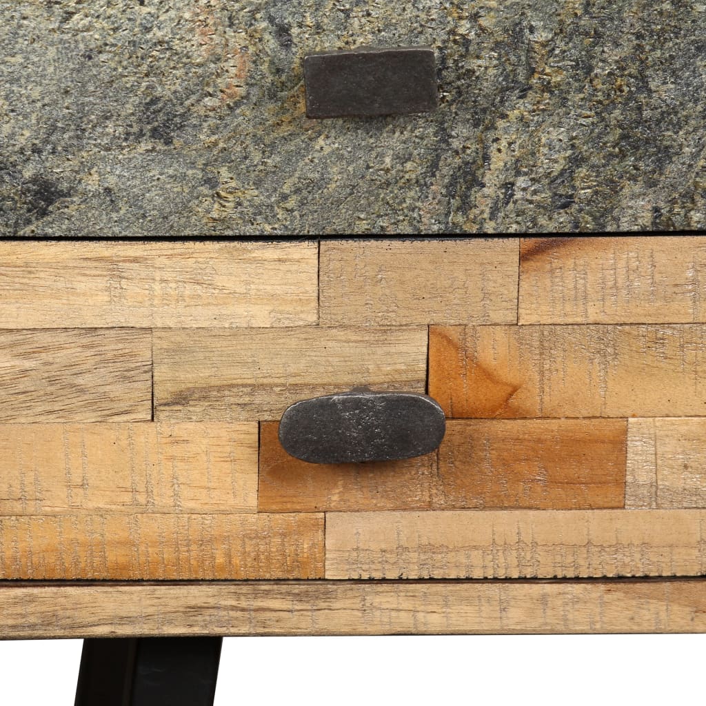 Desk Reclaimed Teak Solid Wood 110 × 50 × 76 cm