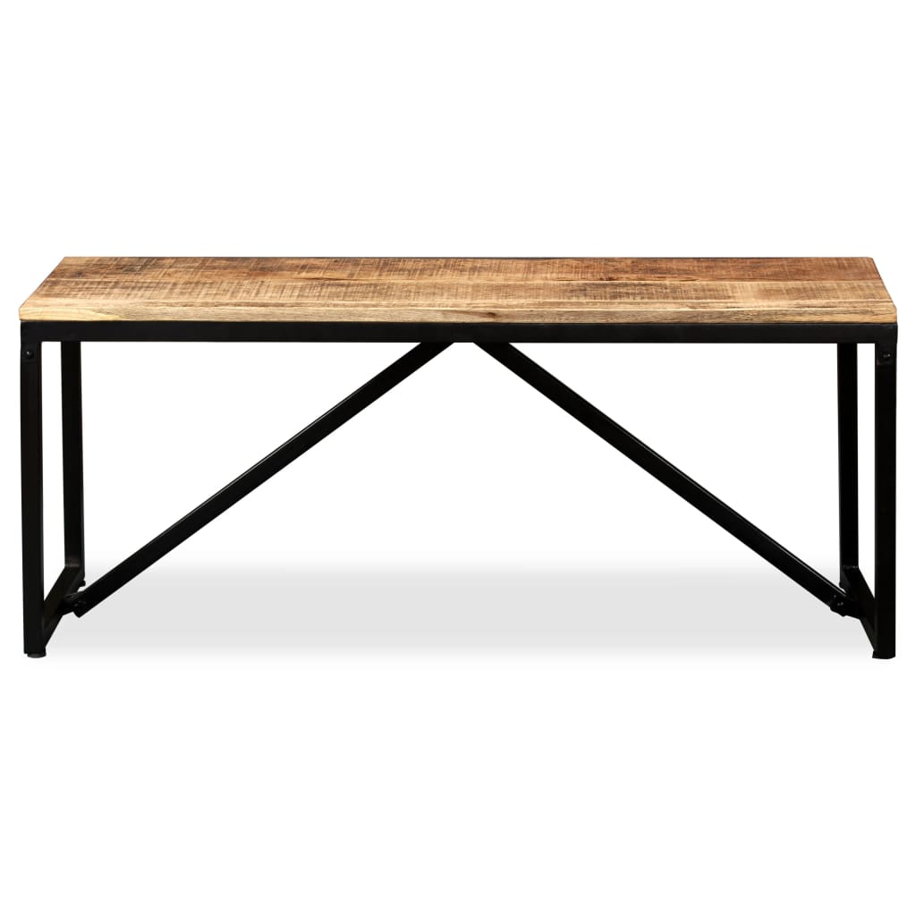 Solid mango wood bench 110 x 35 x 45 cm