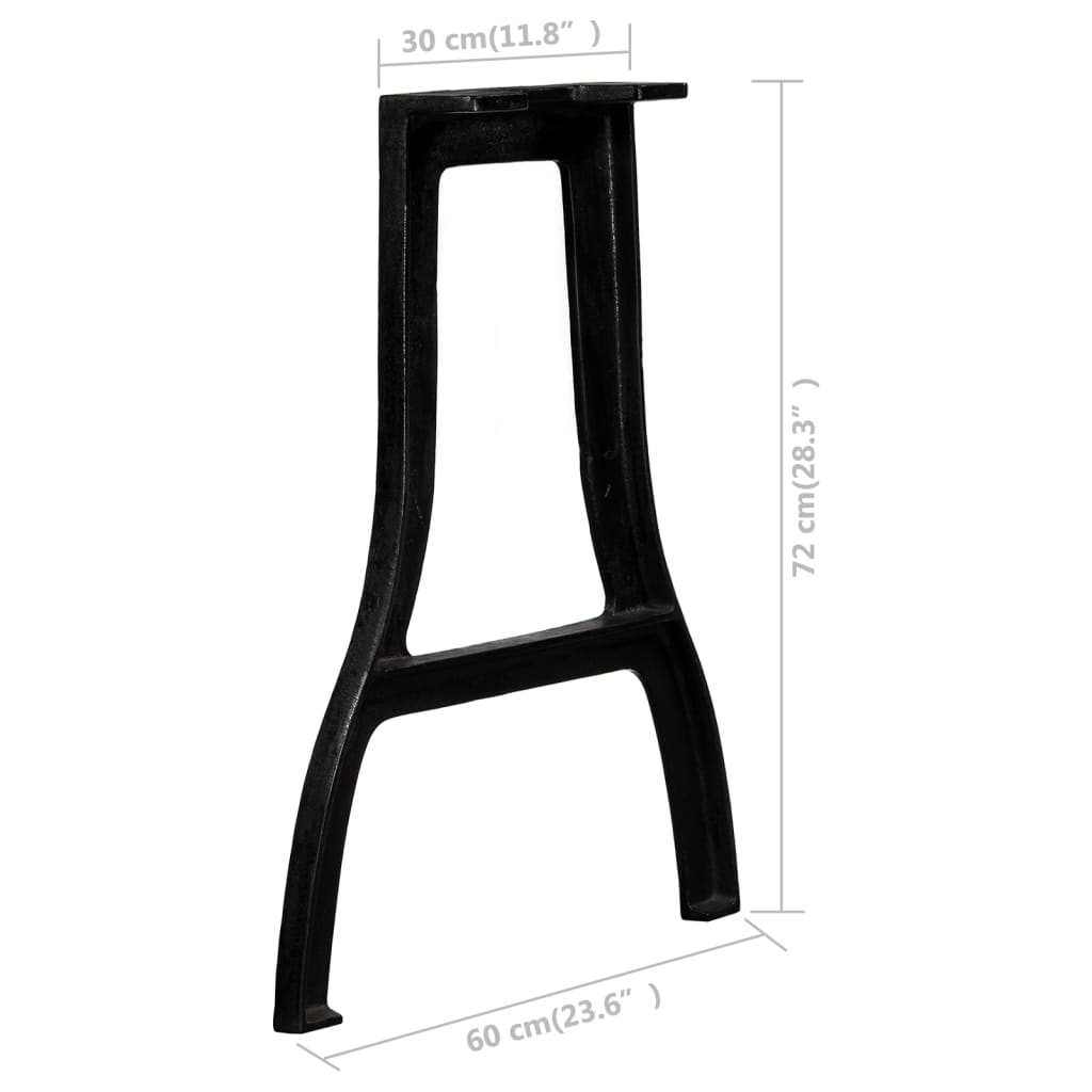 Dining table legs 2 pcs. A-frame cast iron