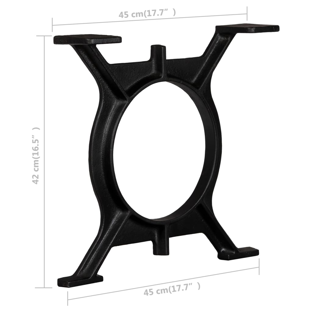 Coffee table legs 2 pcs. O-frame cast iron