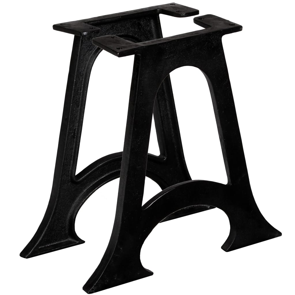 Coffee table legs 2 pcs. with curved base A-frame cast iron