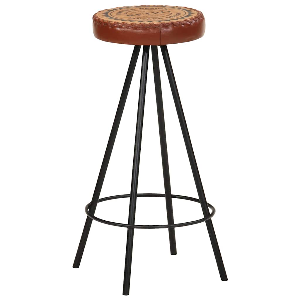 Barhocker 4 Stk. Echtleder