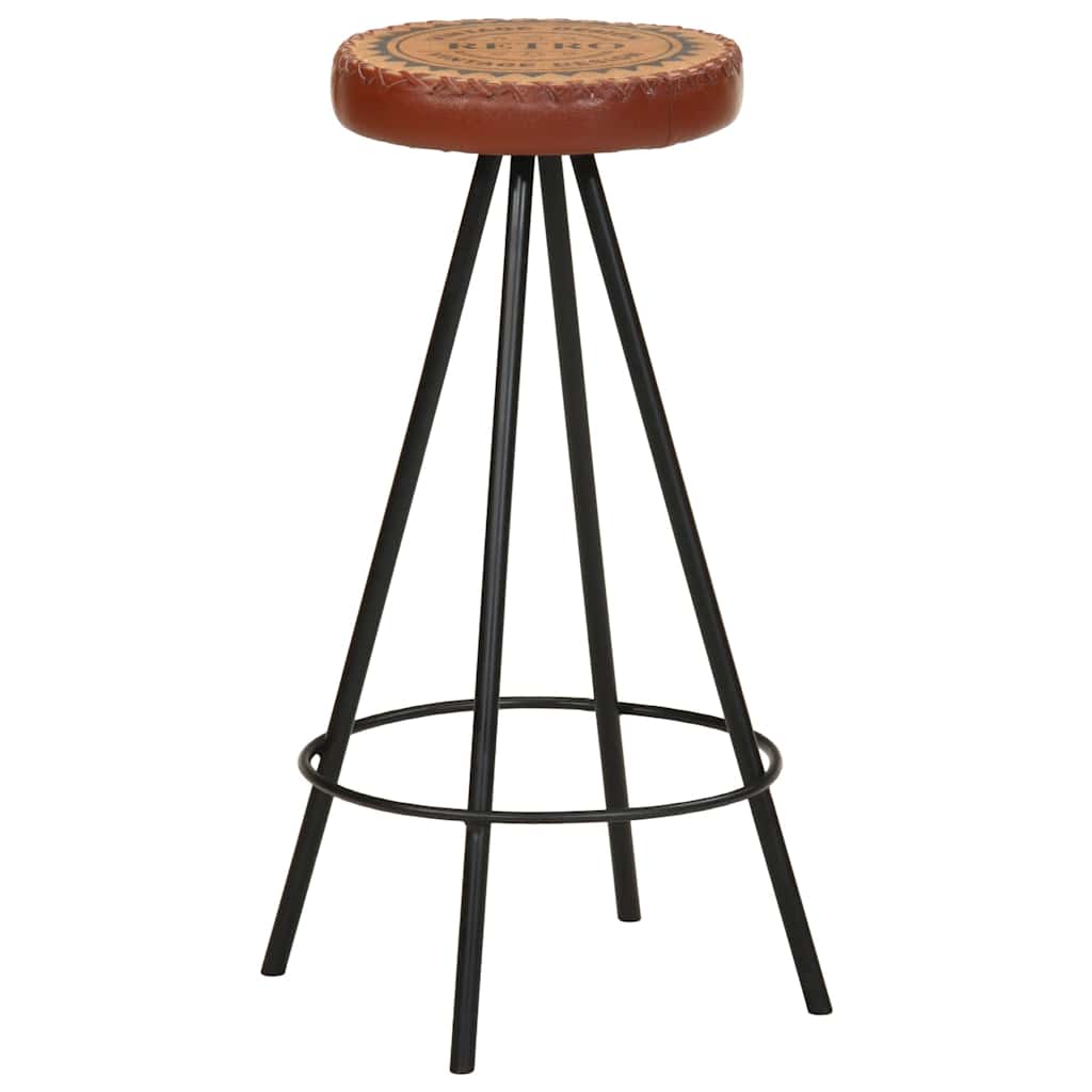 Barhocker 4 Stk. Echtleder