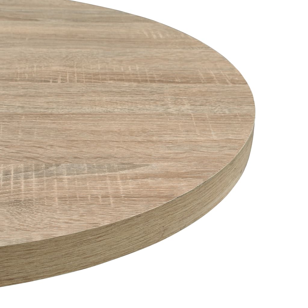 Bistro table MDF and steel round 60 x 75 cm oak look