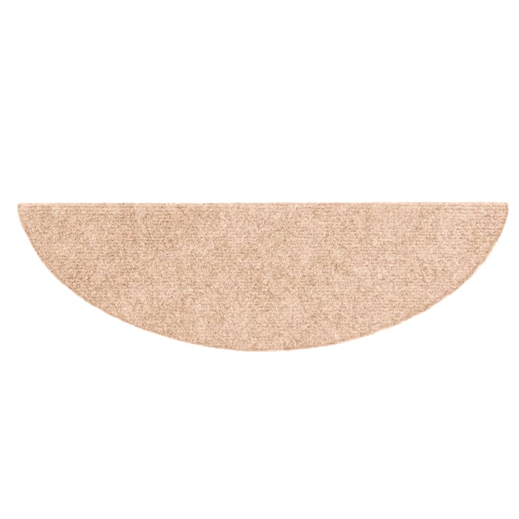 Stufenmatten Selbstklebend 15 Stk. 56x17x3 cm Hellbraun Halbrund