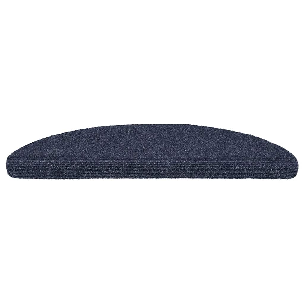 15 pcs. Self-adhesive stair mats needle felt 56x17x3cm blue