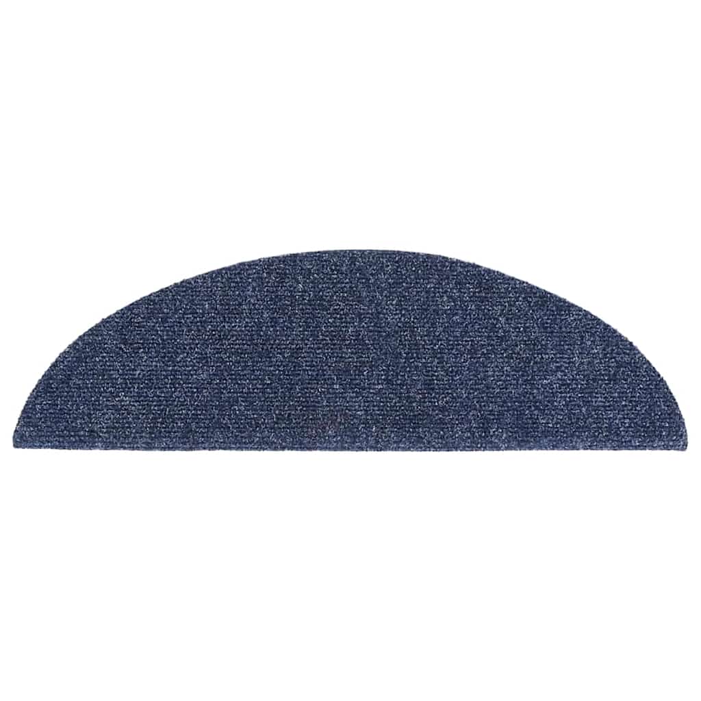 15 pcs. Self-adhesive stair mats needle felt 56x17x3cm blue