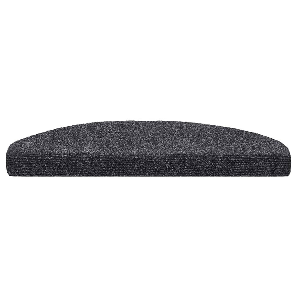 15-piece self-adhesive stair mats, needle felt, 65x21x4cm, dark green.