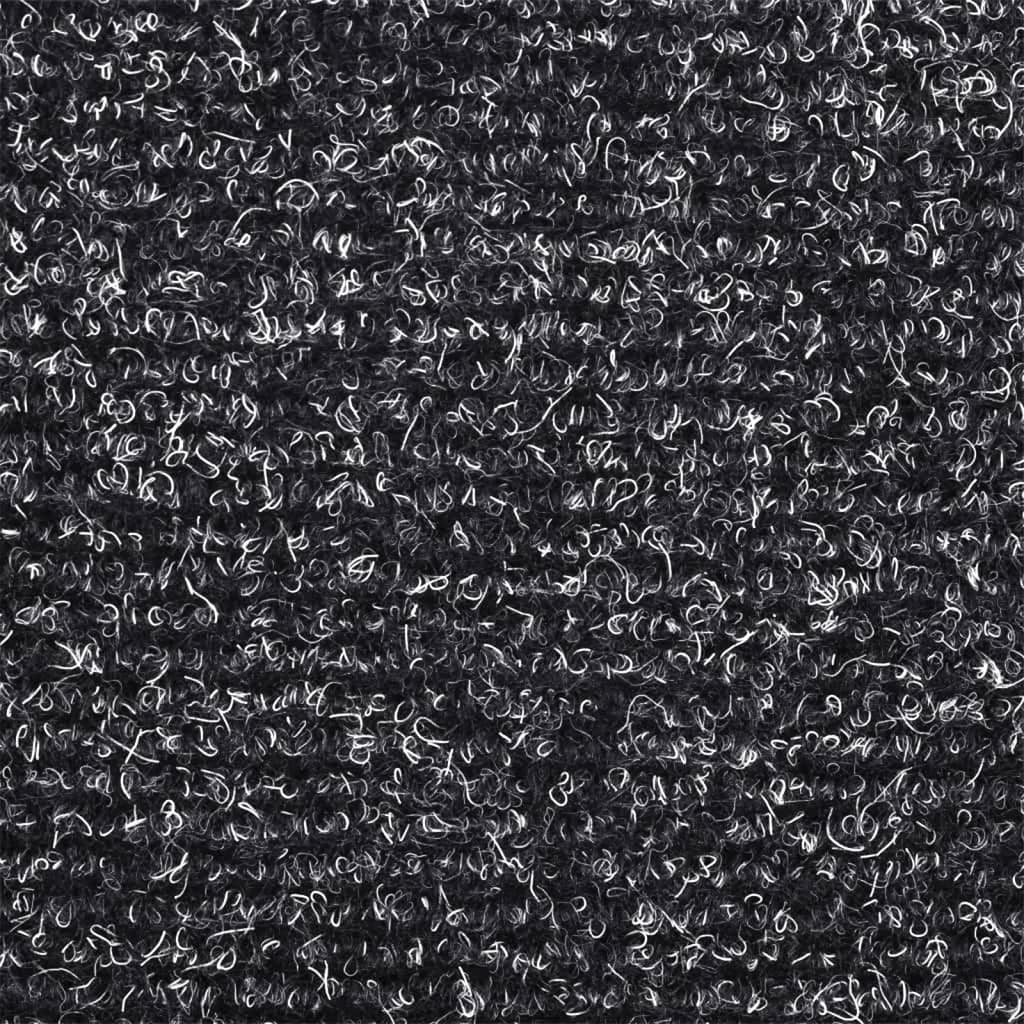 15-piece self-adhesive stair mats, needle felt, 65x21x4cm, dark green.