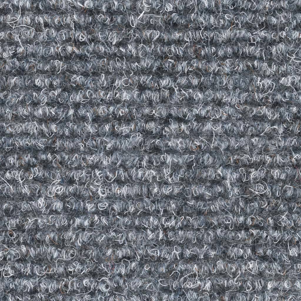 15-piece self-adhesive stair mats, needle felt, 65x21x4cm, light grey