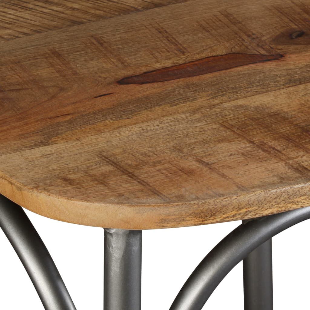 Dining chairs 4 pcs. Solid mango wood and steel cross backrest