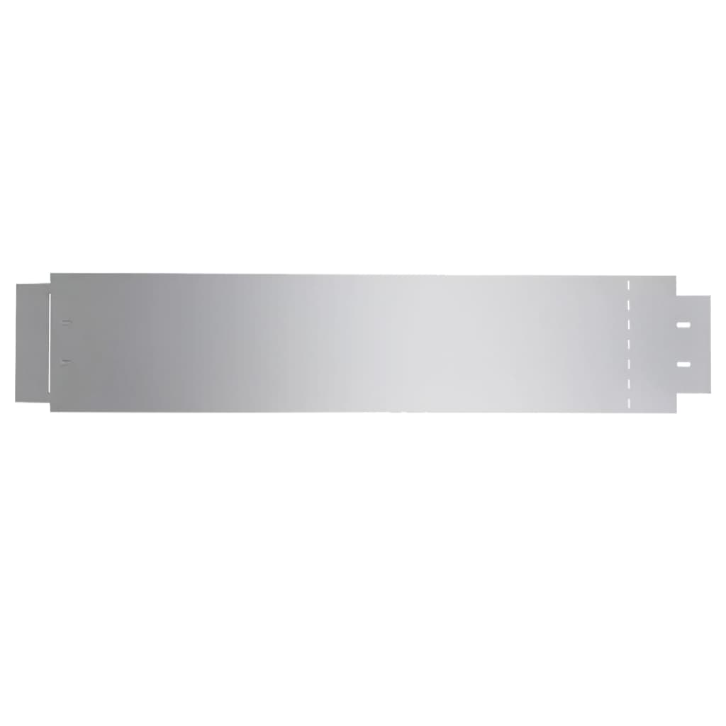Lawn edging 10 pcs. Galvanized steel 100 x 20 cm