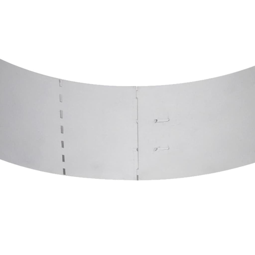 Lawn edging 10 pcs. Galvanized steel 100 x 20 cm