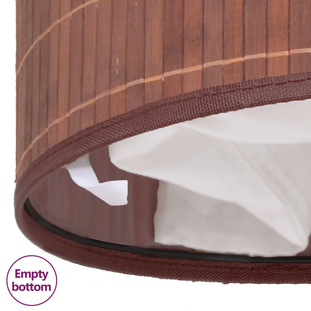 Bamboo Laundry Basket Round Brown
