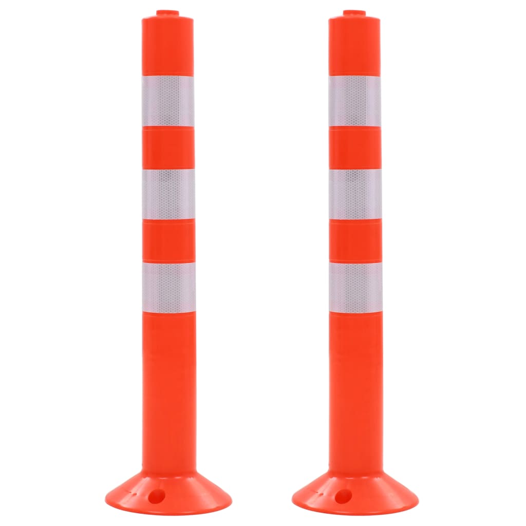 Verkehrspoller 2 Stk. Kunststoff 75 cm
