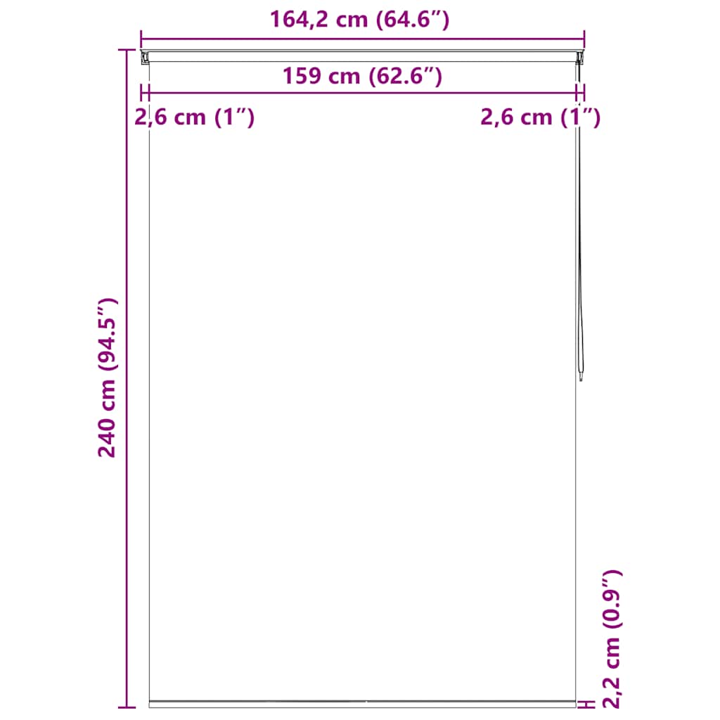 Duschrollo 160x240 cm Splash-Design