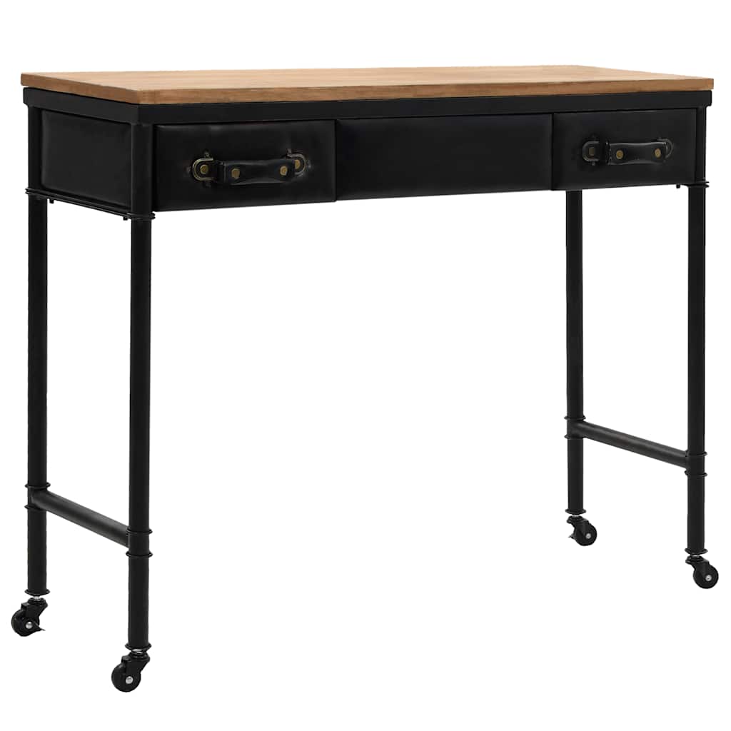 Console table MDF and fir wood 100 x 33.5 x 80 cm