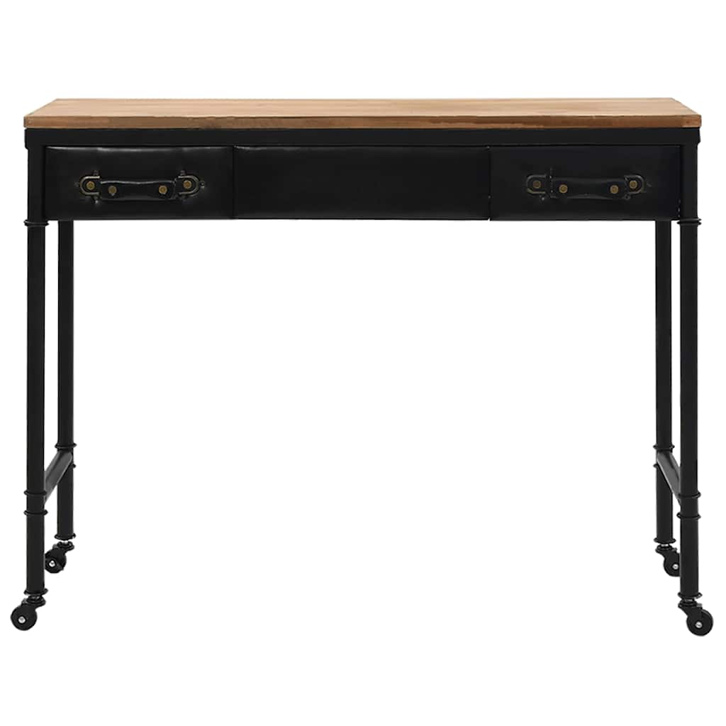 Console table MDF and fir wood 100 x 33.5 x 80 cm