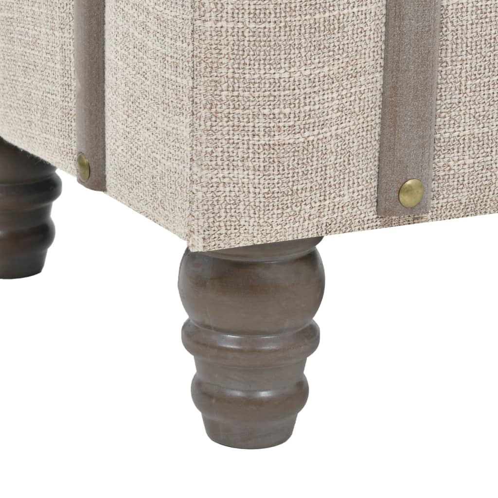 3-piece storage bench set made of solid wood and steel, 112 x 37 x 45 cm
