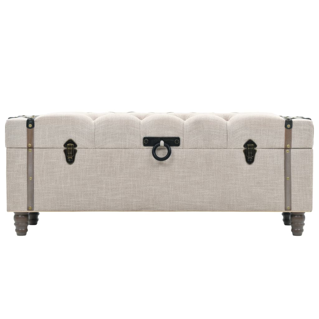 3-piece storage bench set made of solid wood and steel, 112 x 37 x 45 cm