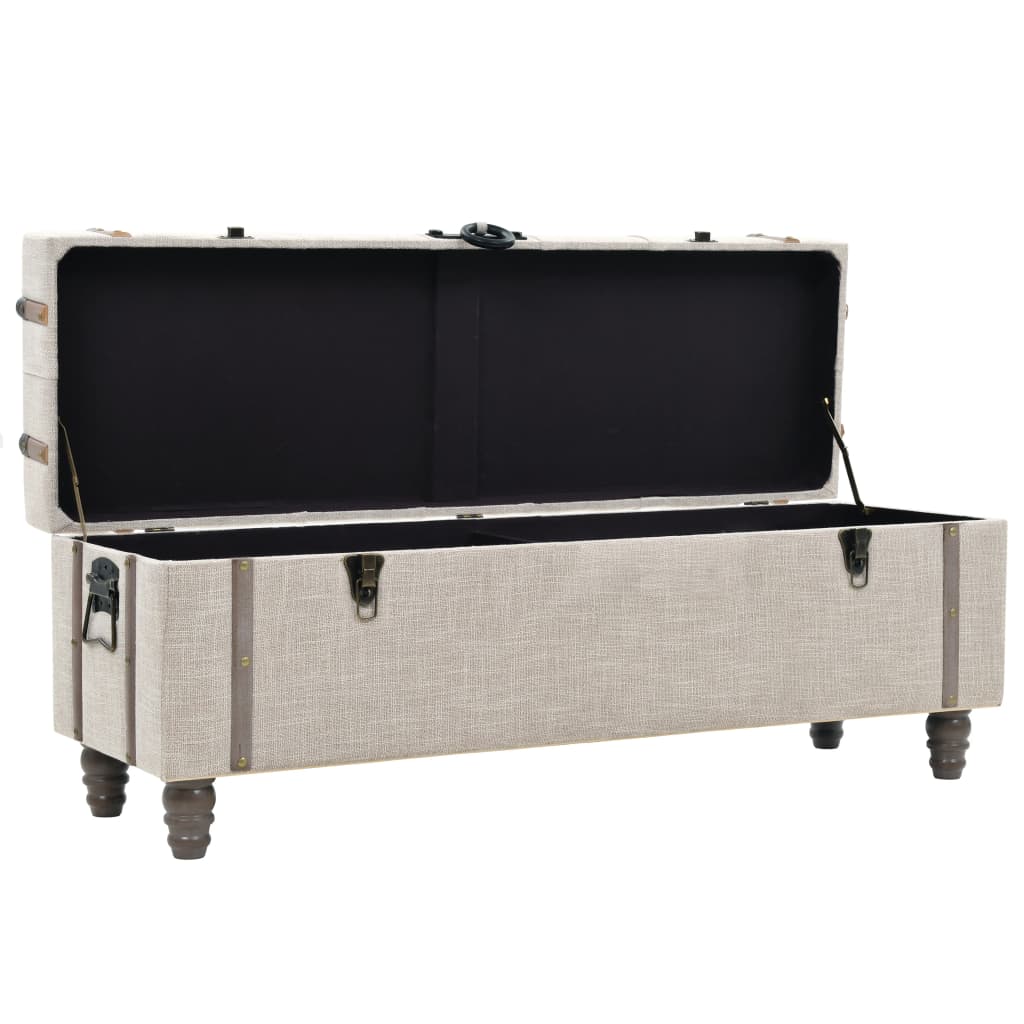 3-piece storage bench set made of solid wood and steel, 112 x 37 x 45 cm