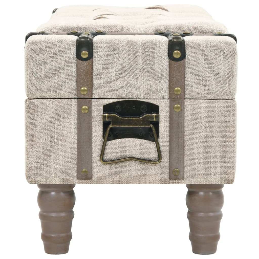 Storage bench solid wood and steel 111 x 34 x 37 cm