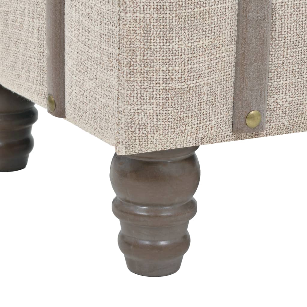 Storage bench solid wood and steel 111 x 34 x 37 cm