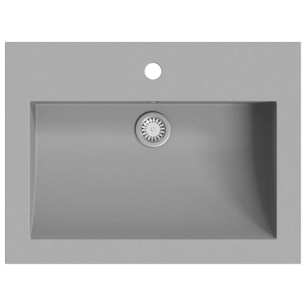 Granitbecken 600×450×120 mm Grau