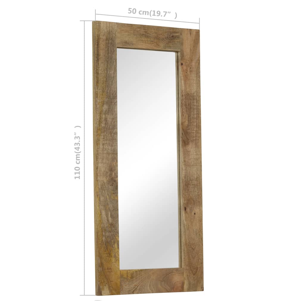 Solid mango wood mirror 50 x 110 cm