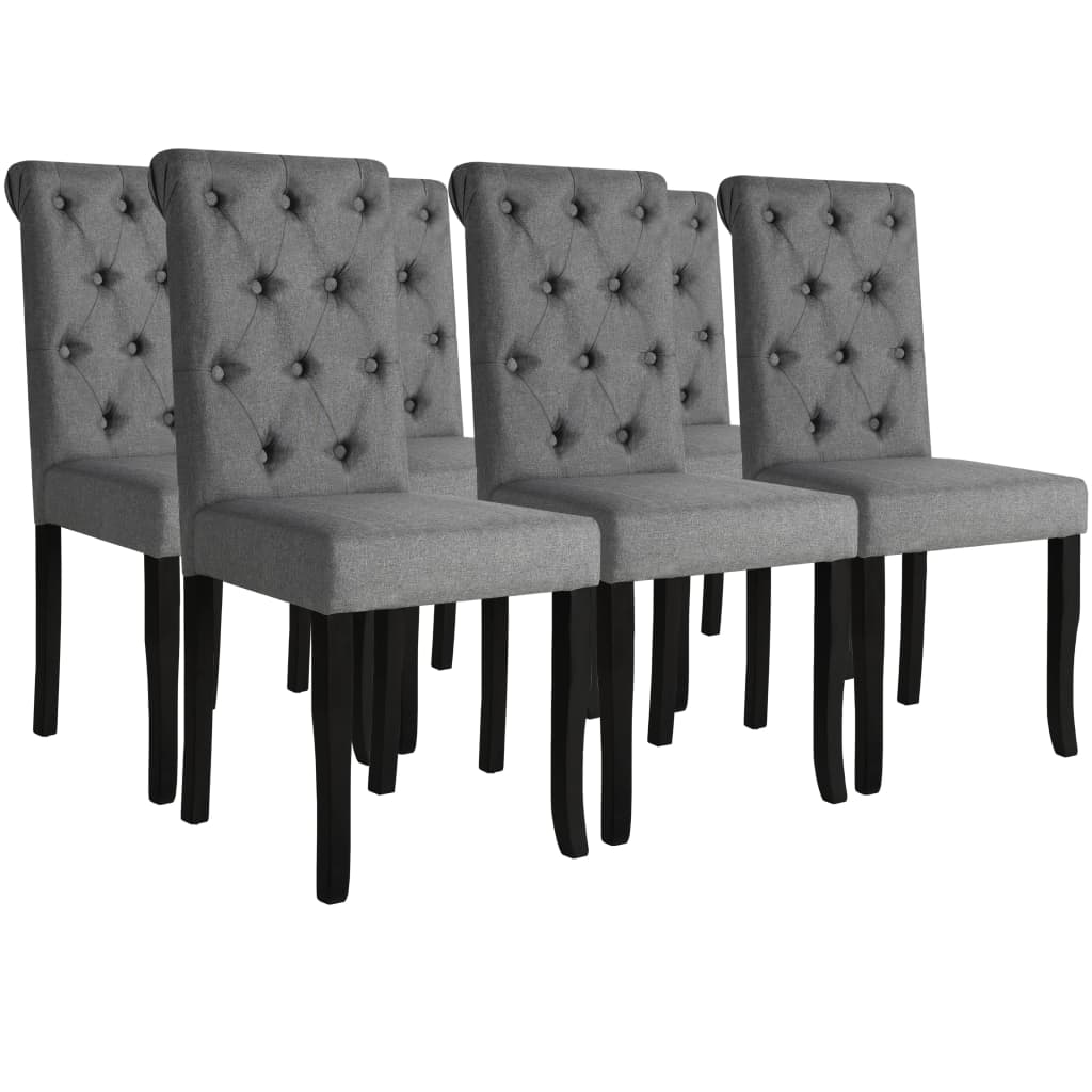 Dining chairs 6 pcs. Dark grey fabric