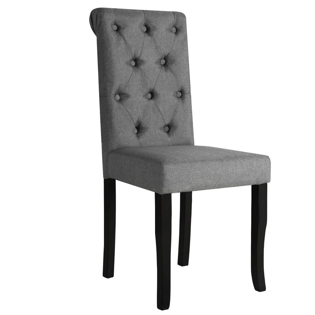 Dining chairs 6 pcs. Dark grey fabric