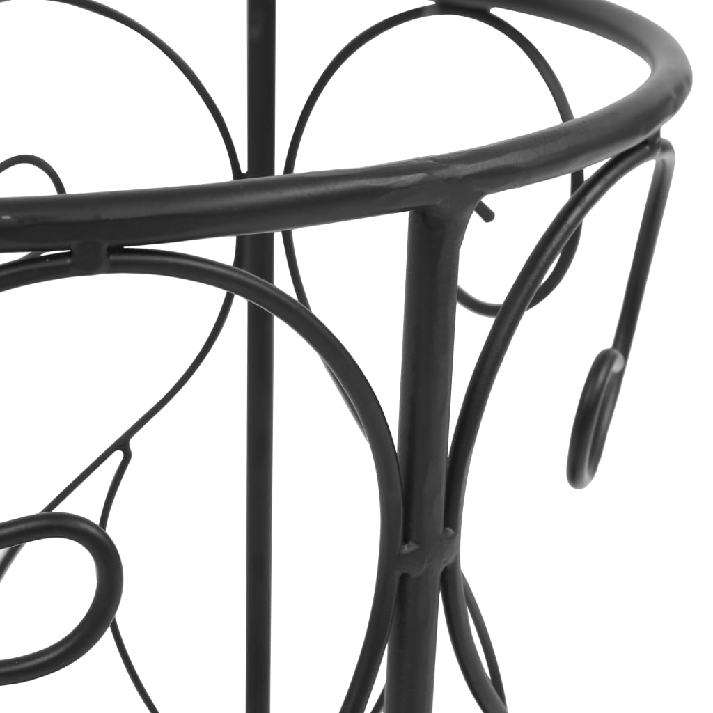 Umbrella stand vintage style metal 26 x 46 cm black