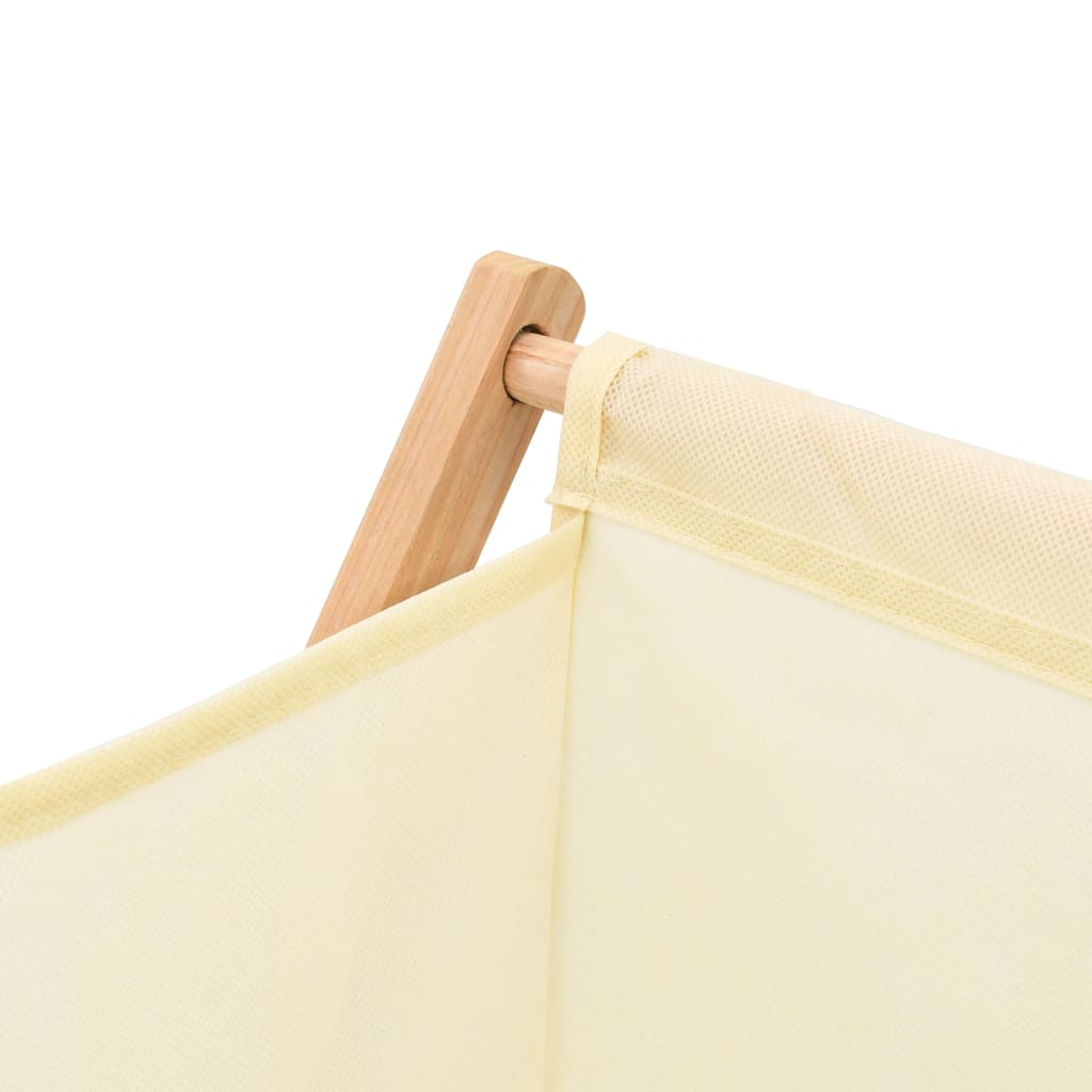 Laundry basket cedar wood and fabric beige 42x41x64 cm