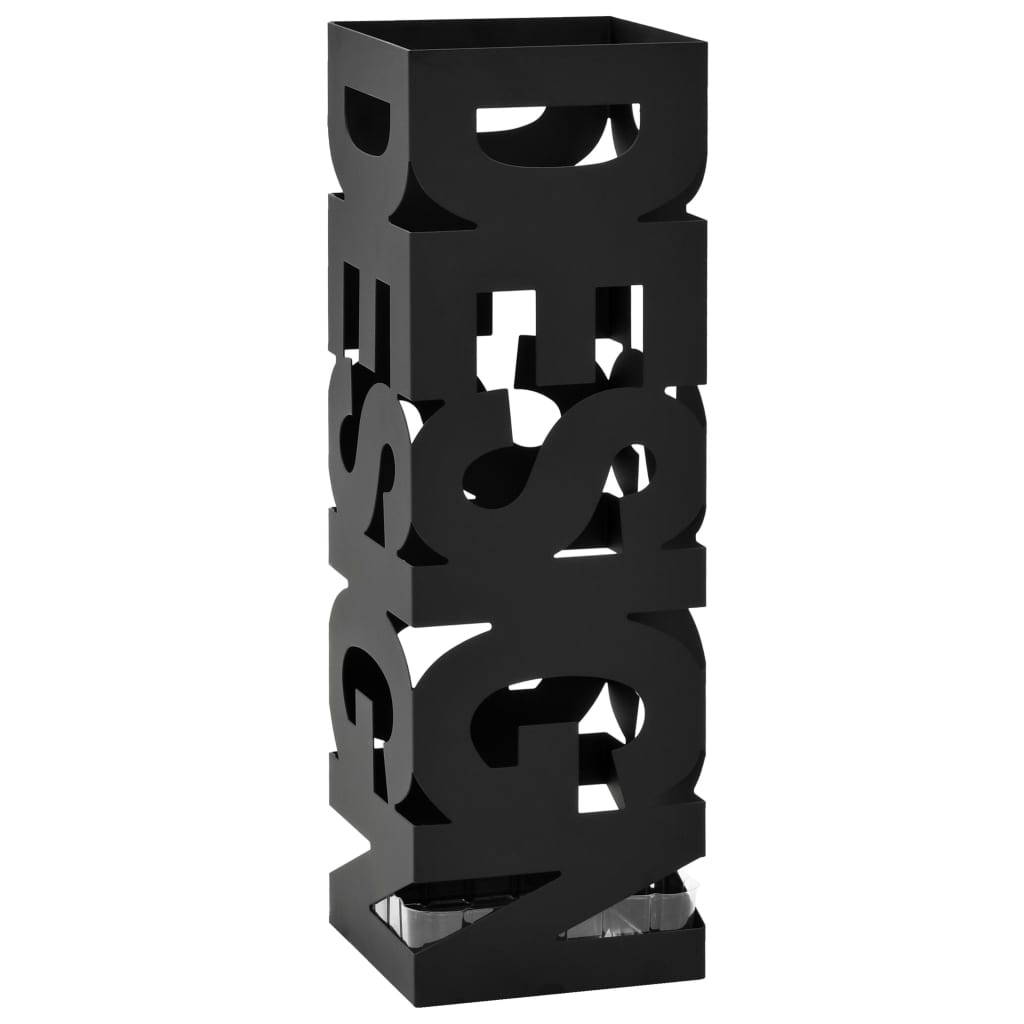 Umbrella stand design steel black