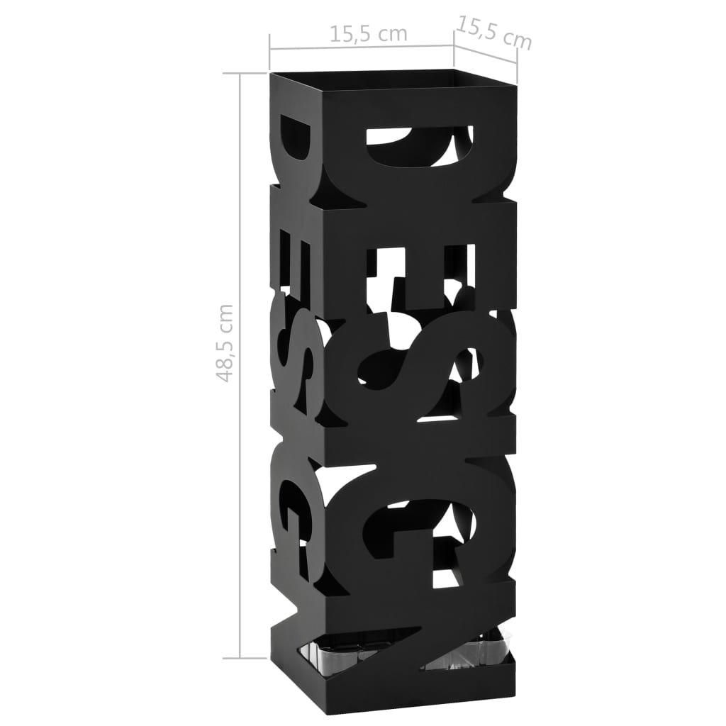 Umbrella stand design steel black