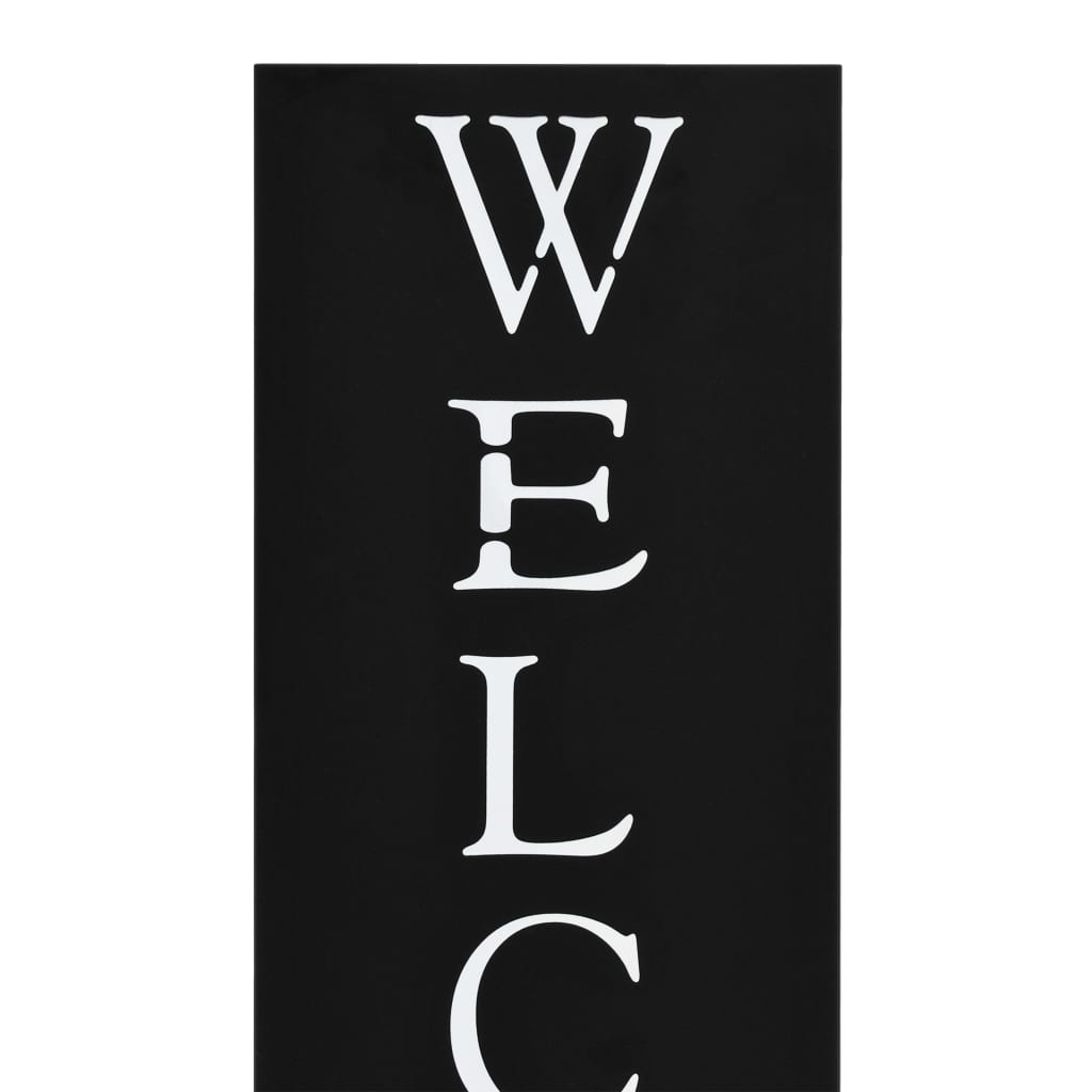 Umbrella stand Welcome steel black