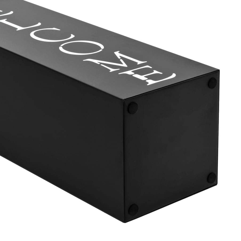 Umbrella stand Welcome steel black