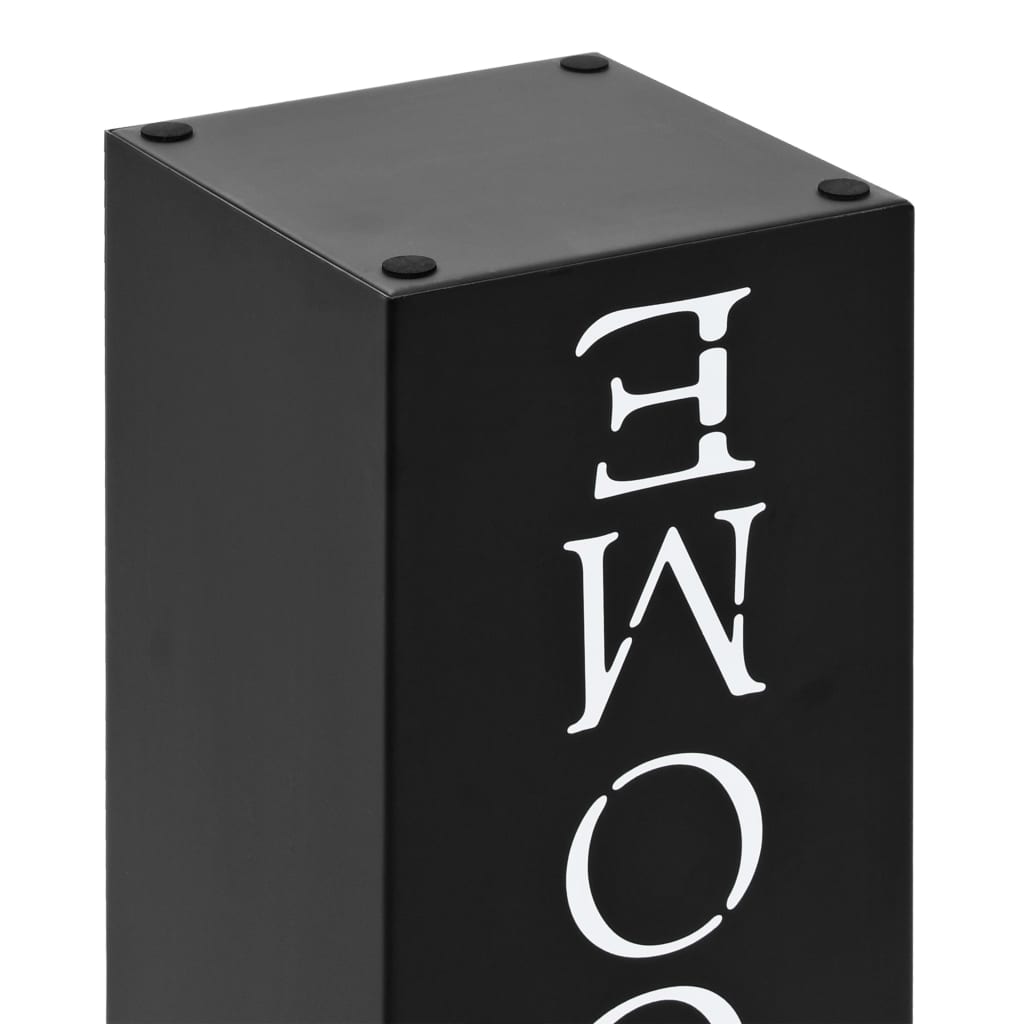 Umbrella stand Welcome steel black