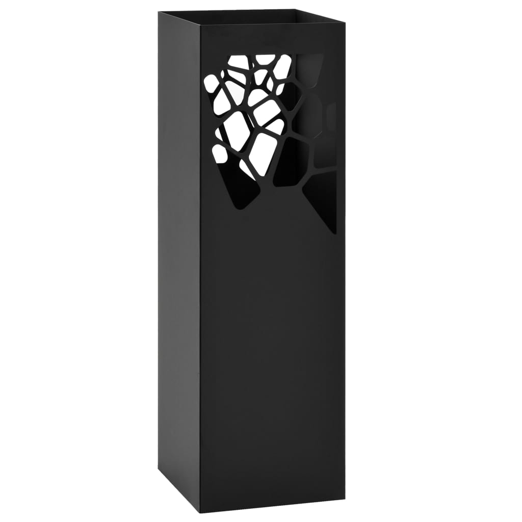 Umbrella stand stone design steel black