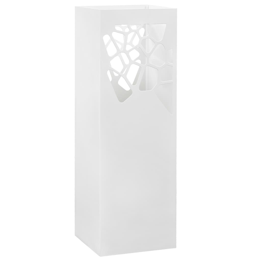 Umbrella stand stone design steel white