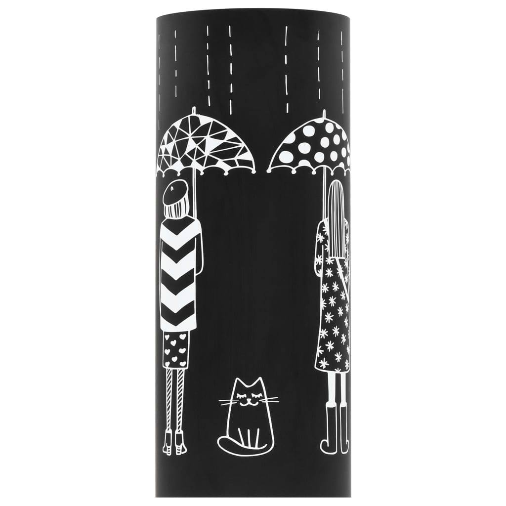 Umbrella stand women's design steel black